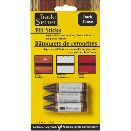 Get the Trade Secret 3 Pack Dark Tones Wood Fill Sticks at your local Home Hardware store.  Buy online and get Free Shipping to any Home location!