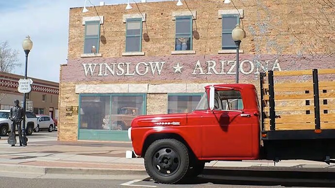 Flatbed Ford Standing on the Corner