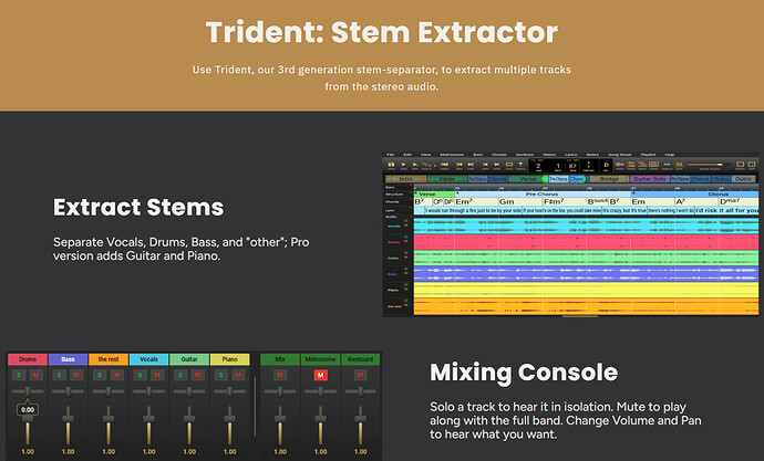 Song Master Stem Separation and Mixer