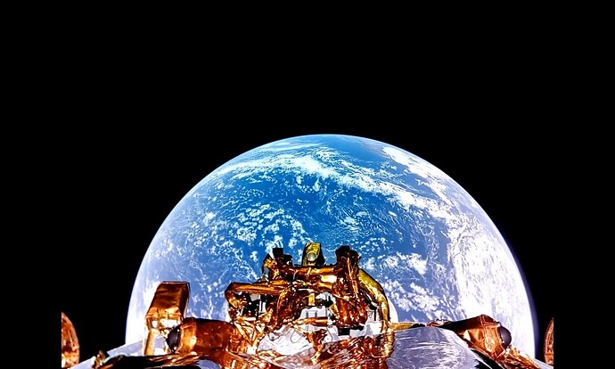 The earth from Blue Ghost Mission 1