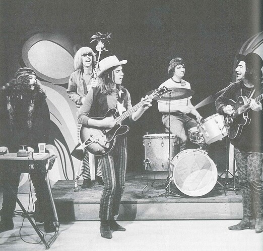 Phil Lesh mime-plays broom as bass on American Bandstand