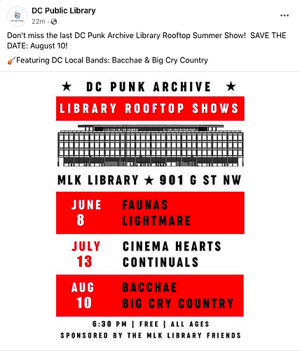 Punk Rock show at --- the library