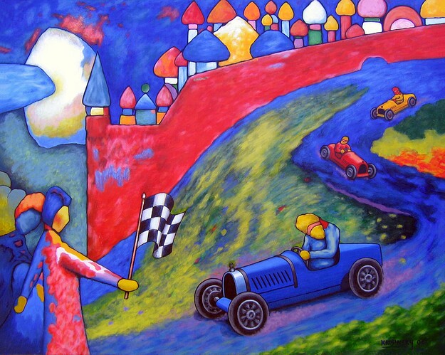 Red Wall, Blue Racer