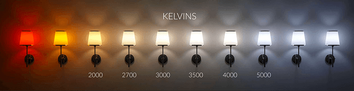 Light color by Kelvin temperature