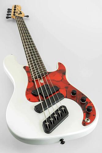 SP1 Matte Ducati Pearl White w Pablo PG 5-String 3