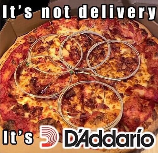 It's not delivery - it's D'Addario