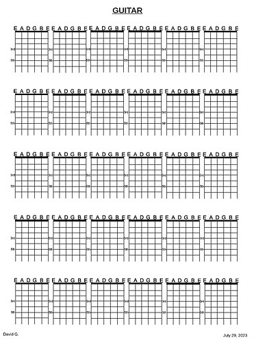 Guitar Blank Chord Sheet