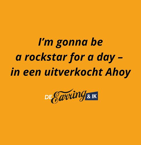 Rockstar for a day - oranje insta