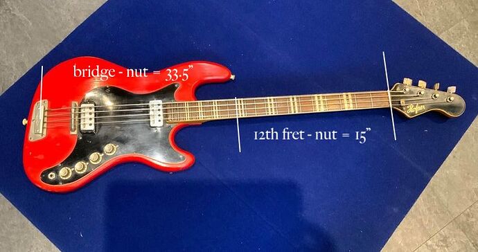 hofner bass scale measurments