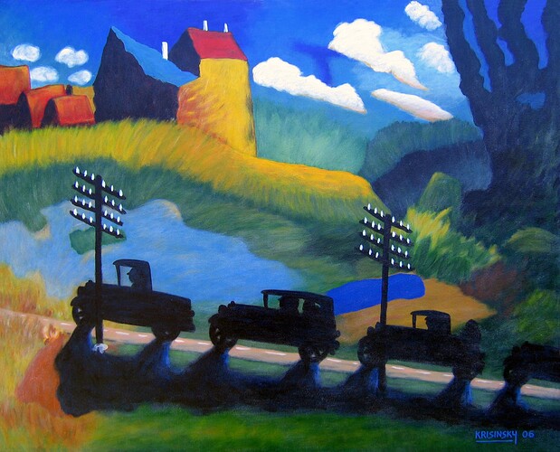 Murnau-View with Autobahn and Castle or Off to the Beer fest