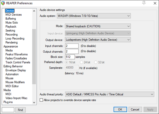 via hd audio loopback